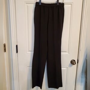 Theory Pants Black Straight Pull On Admiral Crepe - Size 2